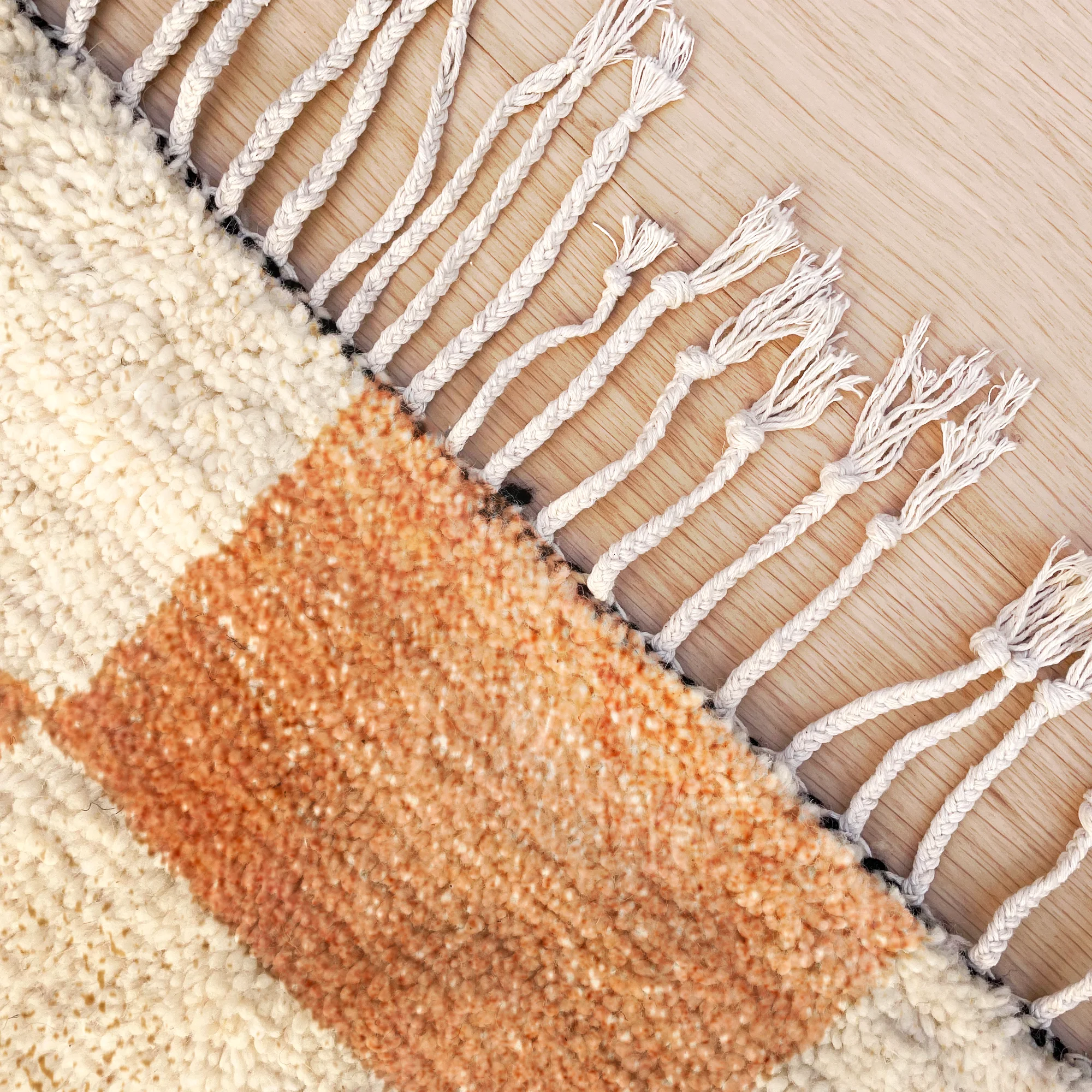 Brown Checker Berber Rug-5